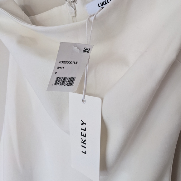 NEW LIKELY x REVOLVE Packard White One Shoulder Side Slit Midi Dress Size 2 - Picture 13 of 13
